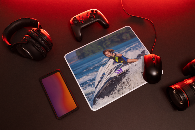 Foto op een gaming pad - foto op een gaming pad printen.